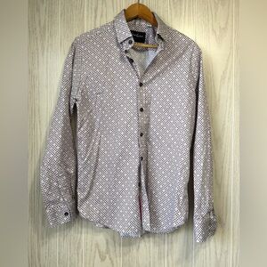 Robert Graham Modern Americana Geometric Print Button-Down Shirt Size M